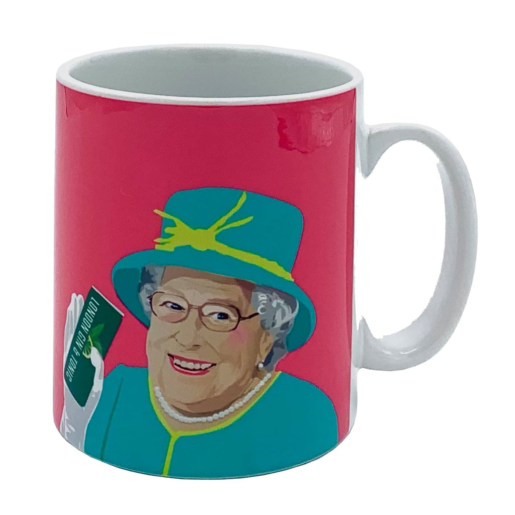 queen elizabeth gin tonic mug pink for We Built This City 1