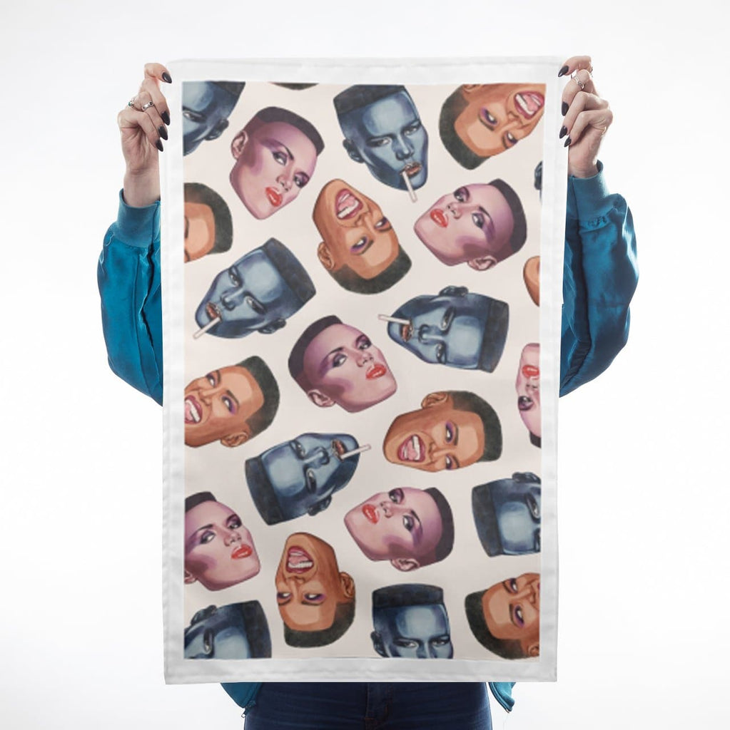 Grace Faces Tea Towel Kitchen Textiles - Teatowels Helen Green for We Built This City 1